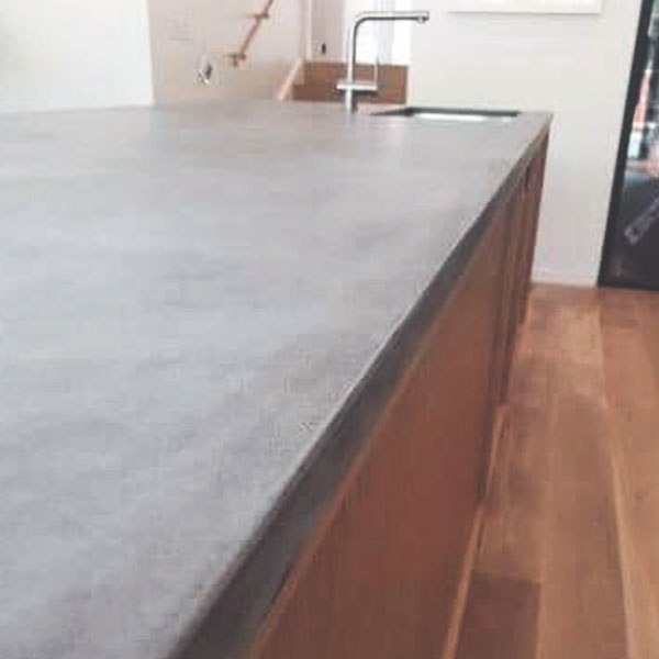 custom concrete kitchen benchtop