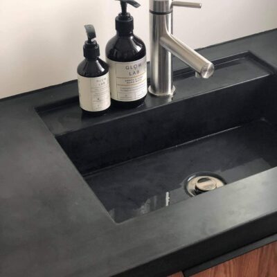 Onyx Black Inbuilt sink Vanity