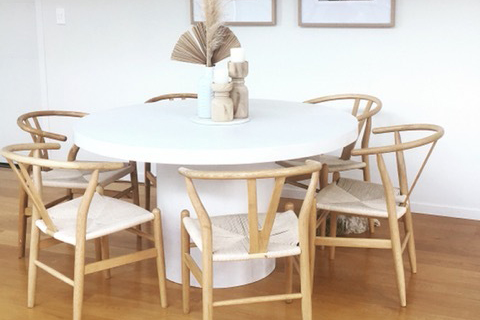 concrete dining table